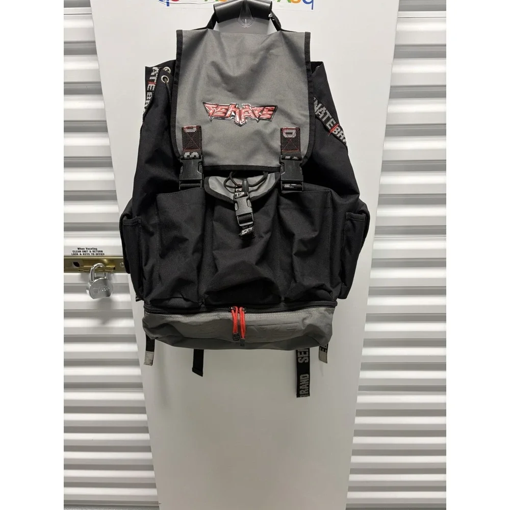 Senate Skate Brand Backpack Rollerblade Rare Vintage Cargo AVENGER SS-105 Black